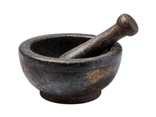 Mortar and pestle spice crushing magic