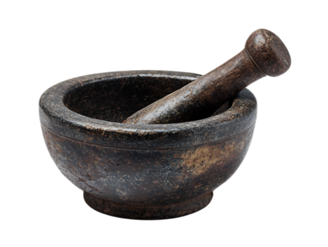 Mortar and pestle spice crushing magic
