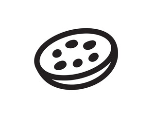 Appetizing aloo tikki vector illustration with clean lines