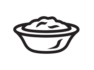 Mediterranean baba ganoush spread icon in elegant vector style