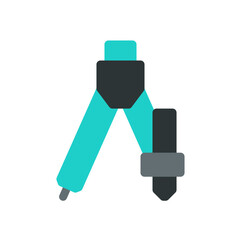 compass tool simple flat icon illustration