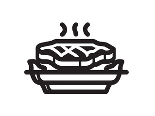 Delicious bulgogi Korean food icon in clean vector drawing