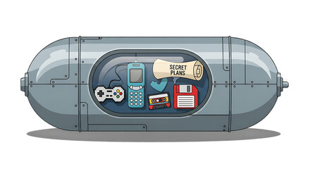 Fototapeta premium Time capsule for burying memories