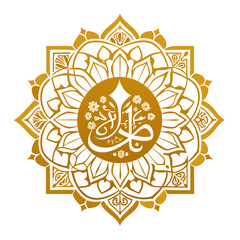 Vector art of islamic golden mandala pattern design isolated on white background