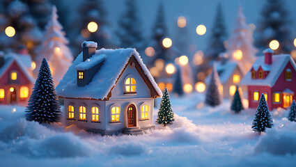 This name is clear, descriptive, and includes key elements like Christmas, snow, house, tree, night, and winter, making it suitable for stock platforms Let me know if you want shorter or multiple vari