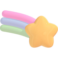 Cute Rainbow Star 3D