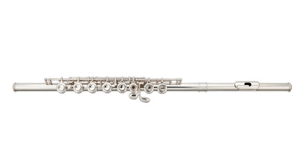 silver flute instrument highresolution image for music websites