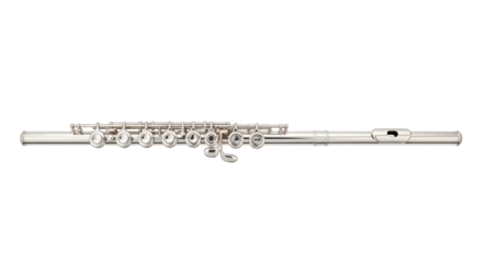 silver flute instrument highresolution image for music websites