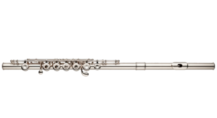 silver flute highresolution image for music websites and print
