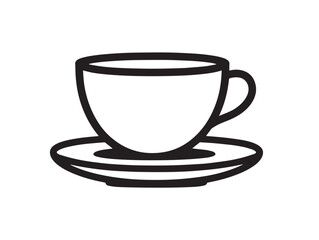 Creamy cappuccino drink icon in minimalist 2D format