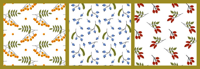 Beautiful botanical patterns featuring vibrant colors and unique designs suitable for fabric and wallpaper