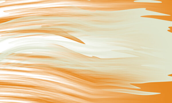 Orange and Cream Abstract Curved Brush Strokes