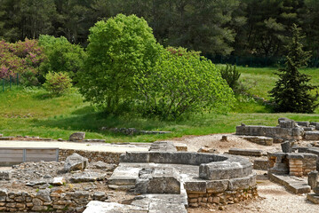 le forum, Site archéologique de Glanium, 13, Bouches du Rhône, France