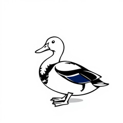 Black Mallard Duck Icon
