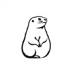 Black Marmot Animal Icon