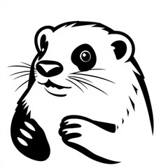 Black Marmot Animal Icon