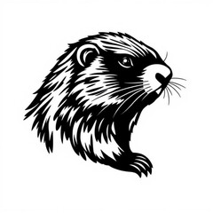 Black Marmot Animal Icon