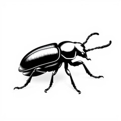 Black May Beetle Animal Icon