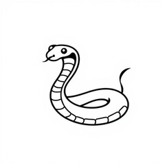 Black Milk Snake Animal Icon