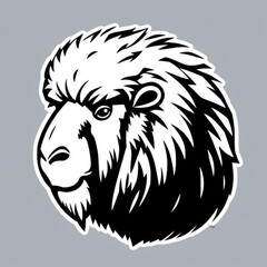 Black Muskox Animal Icon