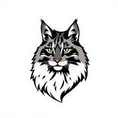 Maine Coon Animal Icon - Black