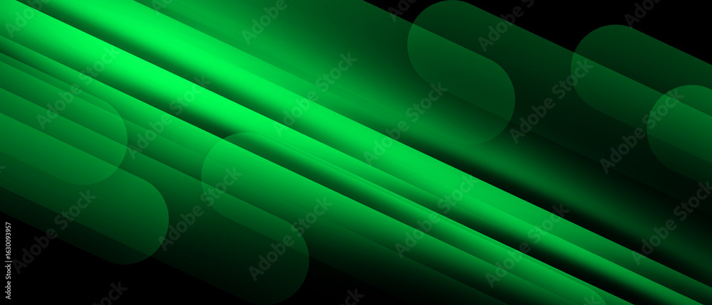 Canvas Prints modern abstract dark green gradient geometric shapes background