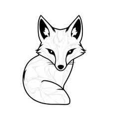 Obraz premium Marble Fox Animal Icon