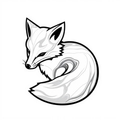 Marble Fox Animal Icon