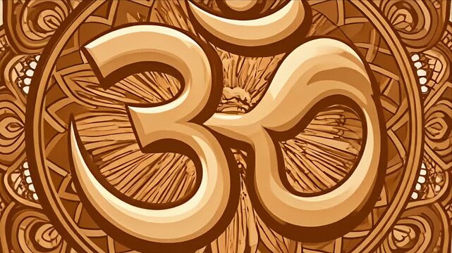 Ornate om symbol mandala design