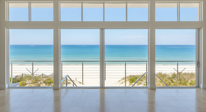 Beach view from window ocean view beach house coastal living beach vacation seaside escape white sand beach