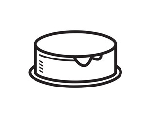 Creamy cheesecake dessert drawing in elegant vector style