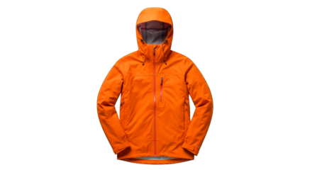 bright orange waterproof jacket perfect for outdoor adventures