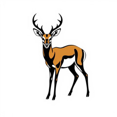 Muntjac Animal Black Icon