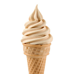 Indulge in creamy vanilla soft serve ice cream perfection on a warm summer day
