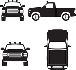 Obraz premium Semi-Trailer Truck Silhouette | Heavy Vehicle VectorBig Rig Truck Silhouette | Freight Transport Clipart18 Wheeler Silhouette | Logistics Truck Vector ArtCargo Truck Silhouette | Commercial Tran
