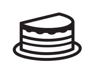 Rich chocolate cake illustration in clean flat design