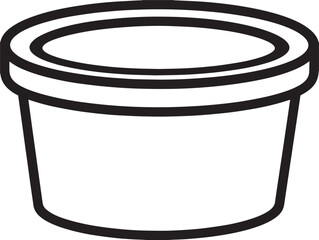 Creamy chocolate mousse icon in clean outlined design