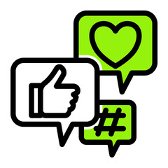 Online Community Platform Icon from Communication Collection (Outline Color Lineal Style)