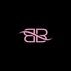 initial logo BB colaboration hair pink