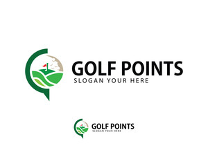 golf arena logo creative design concept sport athletic center