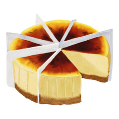 Cheesecake tart dessert design vector illustration