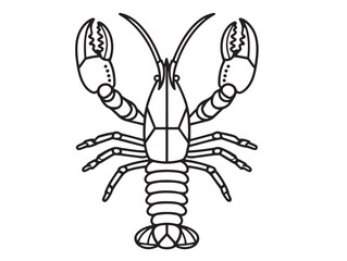 Spicy crawfish boil pot icon in flat line style