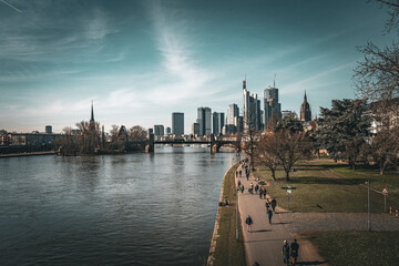 Fototapeta premium Panorama of the city of Frankfurt