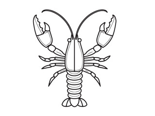 Clean crawfish feast icon in minimal vector format