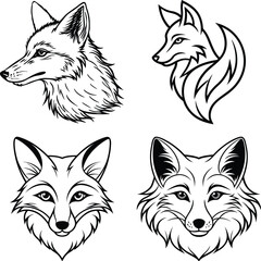 Adobe Illustrator Artwork Fox emotions set icons cartoon vector vector set collection cartoon animals illustration on white background cartoon collection foxes Collection cartoon animals
