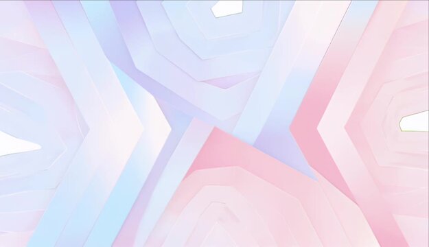 A relaxing video with abstract shapes in soft pastel colors flowing gently and morphine mixing.