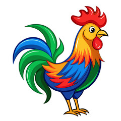 Fototapeta premium rooster isolated on white