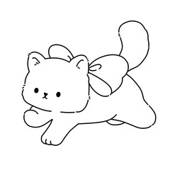 Vector Illustration of a cute cat 