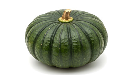 Green Kabocha Squash Isolated on White Background