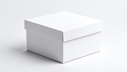Fototapeta premium Blank White Square Gift Box